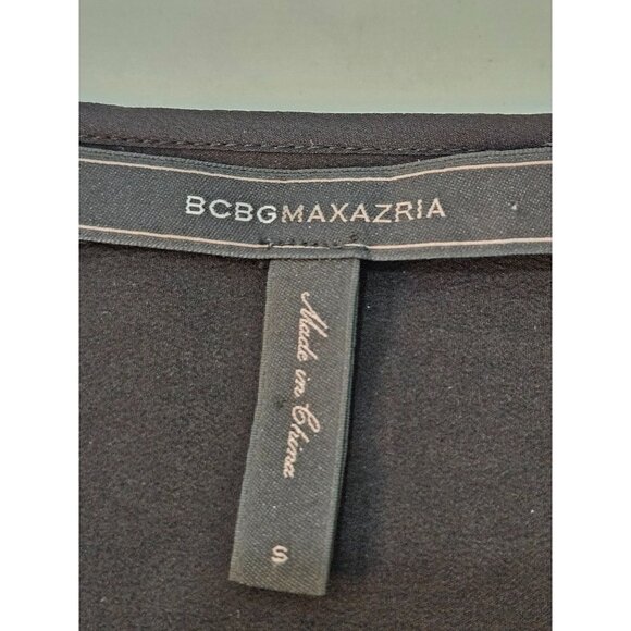 BCBGMaxAzria Silk Addy Blouse Sz. Small Landscape Print Artsy Art To Wear B&W - Picture 8 of 12